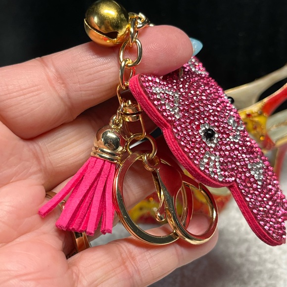 💜beaded bling rhinestone purse key chain with rhinestone -novelty - Picture 10 of 10